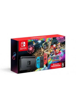 Console Nintendo Switch Joy-Con Rouge & Bleu Neon Modèle 2019 HAC-001(-01) - Mario Kart 8 Bundle